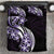 Plumeria Tribal Tattoo Bedding Set Purple Polynesian Pattern