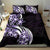 Plumeria Tribal Tattoo Bedding Set Purple Polynesian Pattern