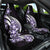 Plumeria Tribal Tattoo Car Seat Cover Purple Polynesian Pattern