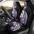 Plumeria Tribal Tattoo Car Seat Cover Purple Polynesian Pattern