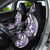 Plumeria Tribal Tattoo Car Seat Cover Purple Polynesian Pattern