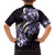 Plumeria Tribal Tattoo Family Matching Long Sleeve Bodycon Dress and Hawaiian Shirt Purple Polynesian Pattern