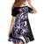 Plumeria Tribal Tattoo Family Matching Off The Shoulder Long Sleeve Dress and Hawaiian Shirt Purple Polynesian Pattern