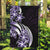 Plumeria Tribal Tattoo Garden Flag Purple Polynesian Pattern