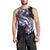 Plumeria Tribal Tattoo Men Tank Top Purple Polynesian Pattern