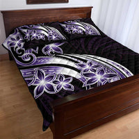 Plumeria Tribal Tattoo Quilt Bed Set Purple Polynesian Pattern LT9 - Polynesian Pride