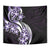 Plumeria Tribal Tattoo Tapestry Purple Polynesian Pattern