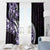 Plumeria Tribal Tattoo Window Curtain Purple Polynesian Pattern