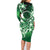 Cook Islands Tattoo Family Matching Long Sleeve Bodycon Dress and Hawaiian Shirt Plumeria Polynesian Pattern