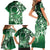 Cook Islands Tattoo Family Matching Short Sleeve Bodycon Dress and Hawaiian Shirt Plumeria Polynesian Pattern