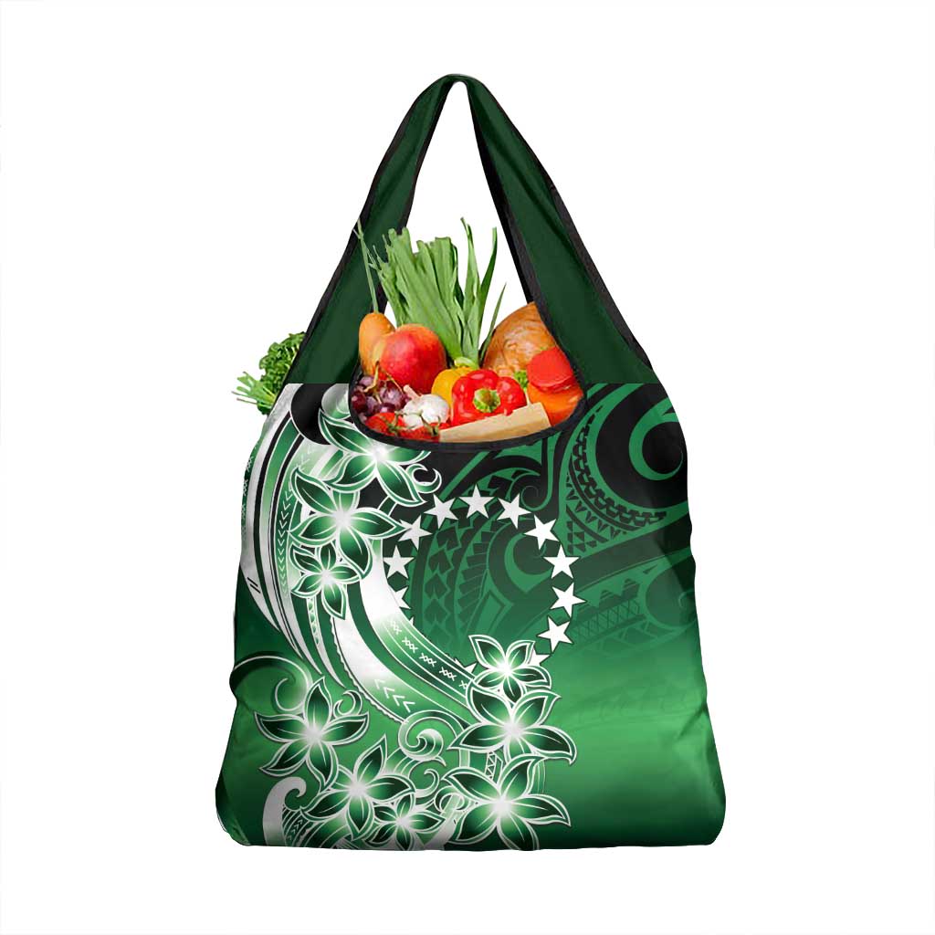 Cook Islands Tattoo Grocery Bag Plumeria Polynesian Pattern LT9 1-pack One Size Green - Polynesian Pride