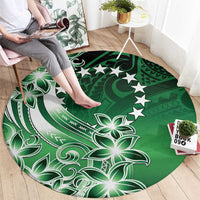 Cook Islands Tattoo Round Carpet Plumeria Polynesian Pattern LT9 - Polynesian Pride