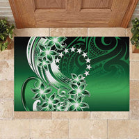 Cook Islands Tattoo Rubber Doormat Plumeria Polynesian Pattern LT9 Green - Polynesian Pride