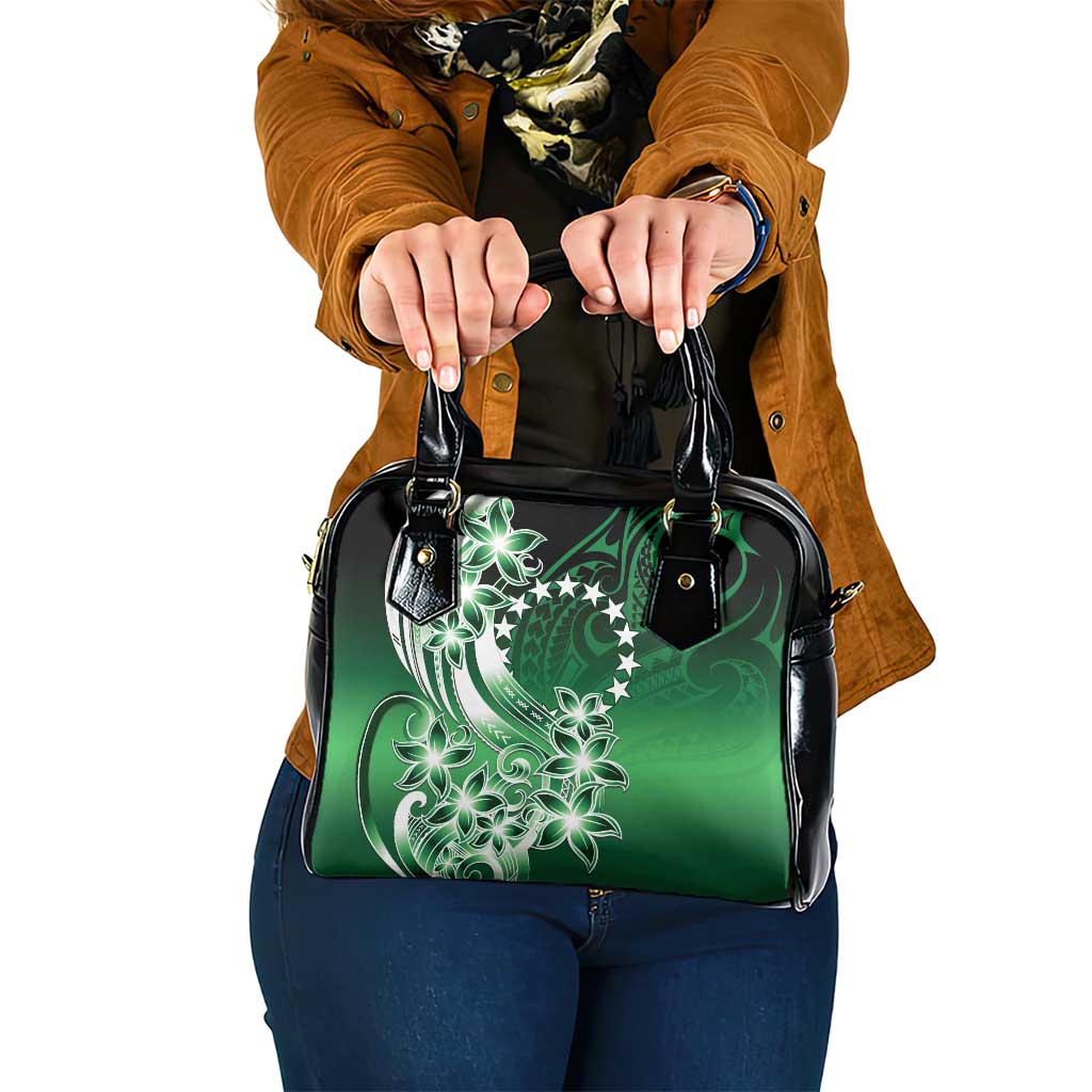 Cook Islands Tattoo Shoulder Handbag Plumeria Polynesian Pattern LT9 One Size Green - Polynesian Pride