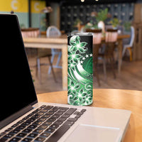 Cook Islands Tattoo Skinny Tumbler Plumeria Polynesian Pattern LT9 - Polynesian Pride