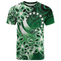 Cook Islands Tattoo T Shirt Plumeria Polynesian Pattern LT9 Green - Polynesian Pride