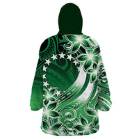 Cook Islands Tattoo Wearable Blanket Hoodie Plumeria Polynesian Pattern LT9 - Polynesian Pride