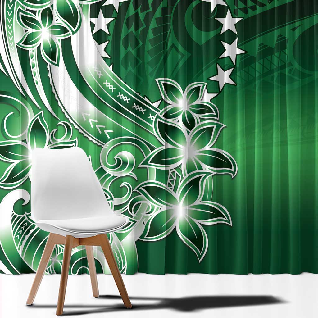Cook Islands Tattoo Window Curtain Plumeria Polynesian Pattern LT9 - Polynesian Pride