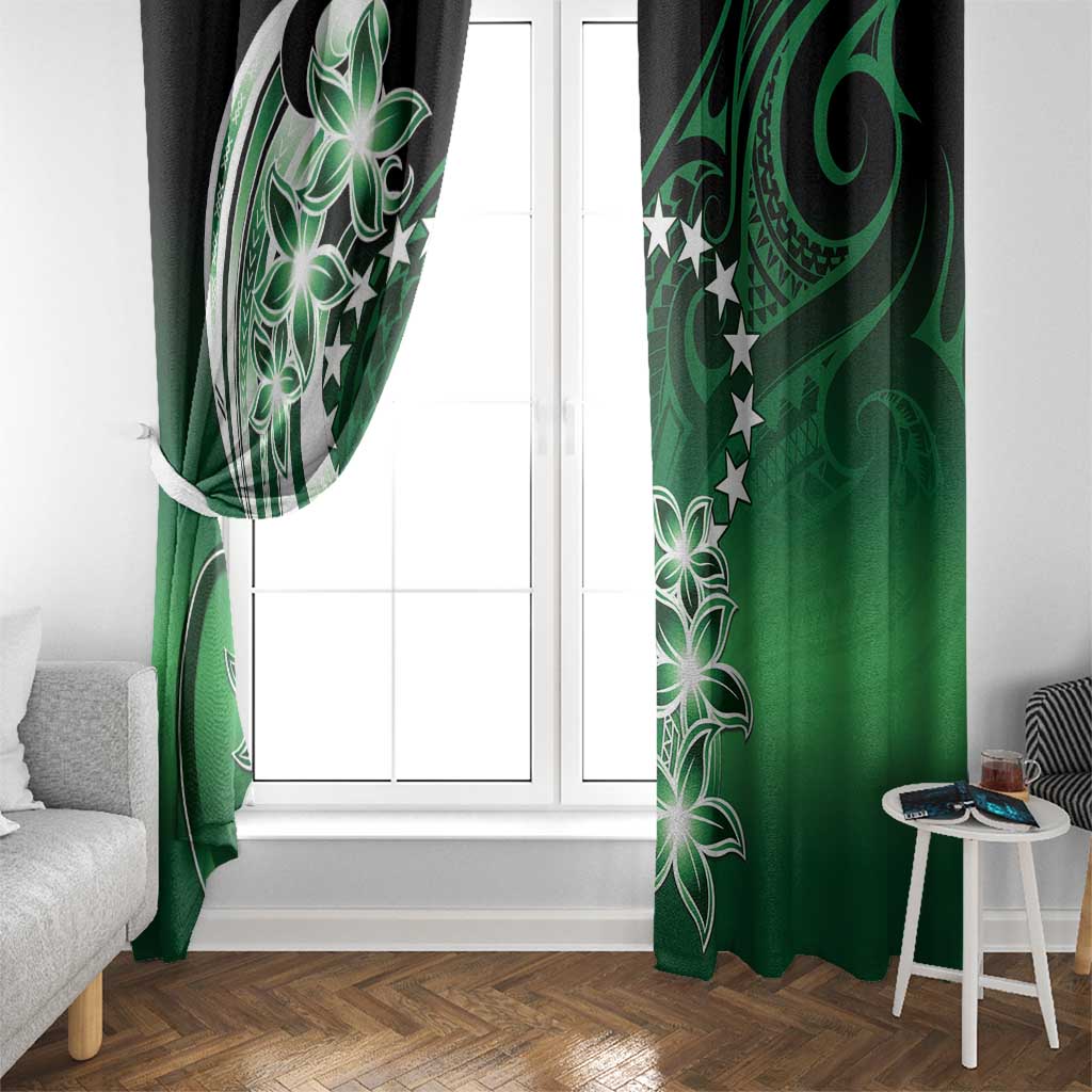 Cook Islands Tattoo Window Curtain Plumeria Polynesian Pattern LT9 - Polynesian Pride