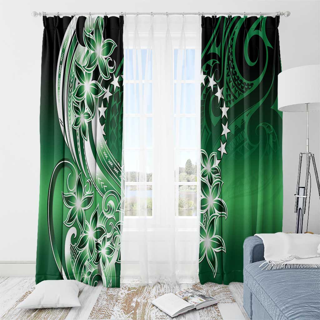 Cook Islands Tattoo Window Curtain Plumeria Polynesian Pattern LT9 - Polynesian Pride