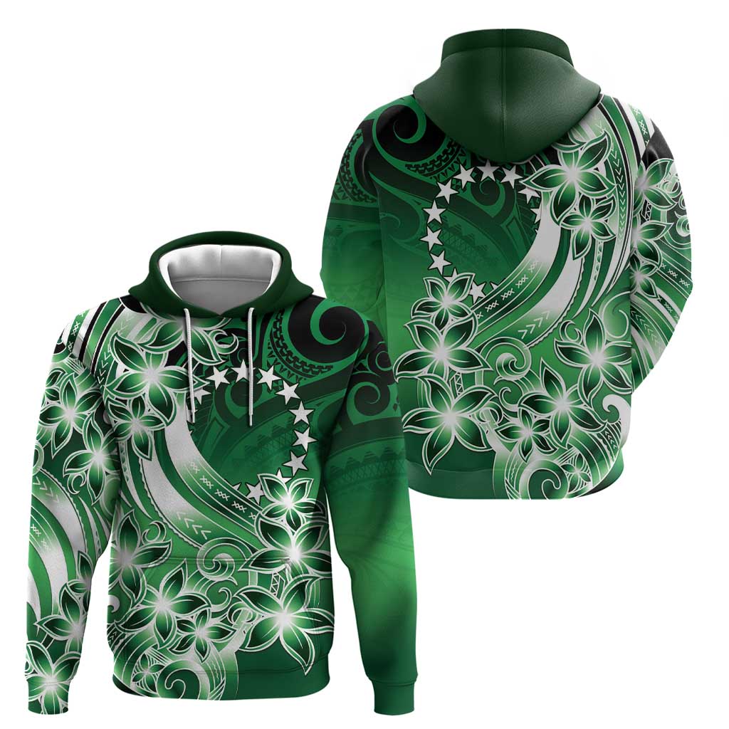 Cook Islands Tattoo Zip Hoodie Plumeria Polynesian Pattern LT9 - Polynesian Pride