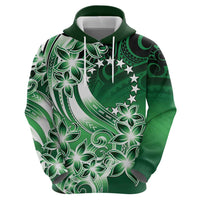 Cook Islands Tattoo Zip Hoodie Plumeria Polynesian Pattern LT9 - Polynesian Pride