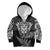 New Zealand Rugby Kid Hoodie Silver Fern All Black Mix Ta Moko White Style LT9 Zip Hoodie White - Polynesian Pride