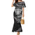 New Zealand Rugby Mermaid Dress Silver Fern All Black Mix Ta Moko White Style LT9 Women White - Polynesian Pride