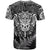 Personalised New Zealand Rugby T Shirt Silver Fern All Black Mix Ta Moko White Style LT9 - Polynesian Pride