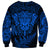 New Zealand Rugby Sweatshirt Silver Fern All Black Mix Ta Moko Blue Style LT9 - Polynesian Pride