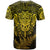 New Zealand Rugby T Shirt Silver Fern All Black Mix Ta Moko Gold Style LT9 - Polynesian Pride