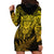 New Zealand Rugby Hoodie Dress Silver Fern All Black Mix Ta Moko Gold Style LT9 - Polynesian Pride