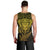 New Zealand Rugby Men Tank Top Silver Fern All Black Mix Ta Moko Gold Style LT9 - Polynesian Pride