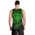 New Zealand Rugby Men Tank Top Silver Fern All Black Mix Ta Moko Green Style LT9 - Polynesian Pride