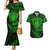 New Zealand Rugby Couples Matching Mermaid Dress and Hawaiian Shirt Silver Fern All Black Mix Ta Moko Green Style LT9 Green - Polynesian Pride