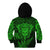 New Zealand Rugby Kid Hoodie Silver Fern All Black Mix Ta Moko Green Style LT9 - Polynesian Pride