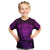 New Zealand Rugby Kid T Shirt Silver Fern All Black Mix Ta Moko Purple Style LT9 Purple - Polynesian Pride