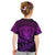 New Zealand Rugby Kid T Shirt Silver Fern All Black Mix Ta Moko Purple Style LT9 - Polynesian Pride