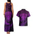 Personalised New Zealand Rugby Couples Matching Tank Maxi Dress and Hawaiian Shirt Silver Fern All Black Mix Ta Moko Purple Style LT9 - Polynesian Pride