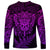 Personalised New Zealand Rugby Long Sleeve Shirt Silver Fern All Black Mix Ta Moko Purple Style LT9 - Polynesian Pride