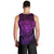 Personalised New Zealand Rugby Men Tank Top Silver Fern All Black Mix Ta Moko Purple Style LT9 - Polynesian Pride