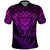 Personalised New Zealand Rugby Polo Shirt Silver Fern All Black Mix Ta Moko Purple Style LT9 Purple - Polynesian Pride