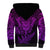 Personalised New Zealand Rugby Sherpa Hoodie Silver Fern All Black Mix Ta Moko Purple Style LT9 - Polynesian Pride