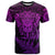 Personalised New Zealand Rugby T Shirt Silver Fern All Black Mix Ta Moko Purple Style LT9 Purple - Polynesian Pride