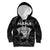 Personalised New Zealand Rugby Kid Hoodie Aotearoa Ka Mate Haka All Black Mix Ta Moko White Style LT9 Hoodie White - Polynesian Pride