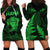 Personalised New Zealand Rugby Hoodie Dress Aotearoa Ka Mate Haka All Black Mix Ta Moko Green Style LT9 - Polynesian Pride