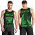 Personalised New Zealand Rugby Men Tank Top Aotearoa Ka Mate Haka All Black Mix Ta Moko Green Style LT9 - Polynesian Pride