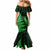 Personalised New Zealand Rugby Mermaid Dress Aotearoa Ka Mate Haka All Black Mix Ta Moko Green Style LT9 - Polynesian Pride