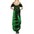 Personalised New Zealand Rugby Summer Maxi Dress Aotearoa Ka Mate Haka All Black Mix Ta Moko Green Style LT9 - Polynesian Pride