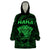 Personalised New Zealand Rugby Wearable Blanket Hoodie Aotearoa Ka Mate Haka All Black Mix Ta Moko Green Style LT9 One Size Green - Polynesian Pride